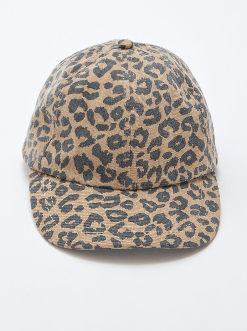 Gorra estampado de leopardo Marron - Kiabi