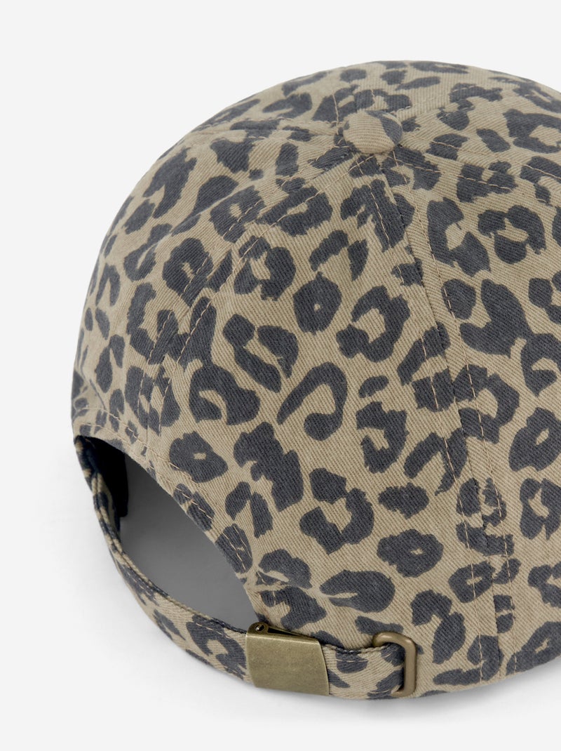 Gorra estampado de leopardo Marron - Kiabi