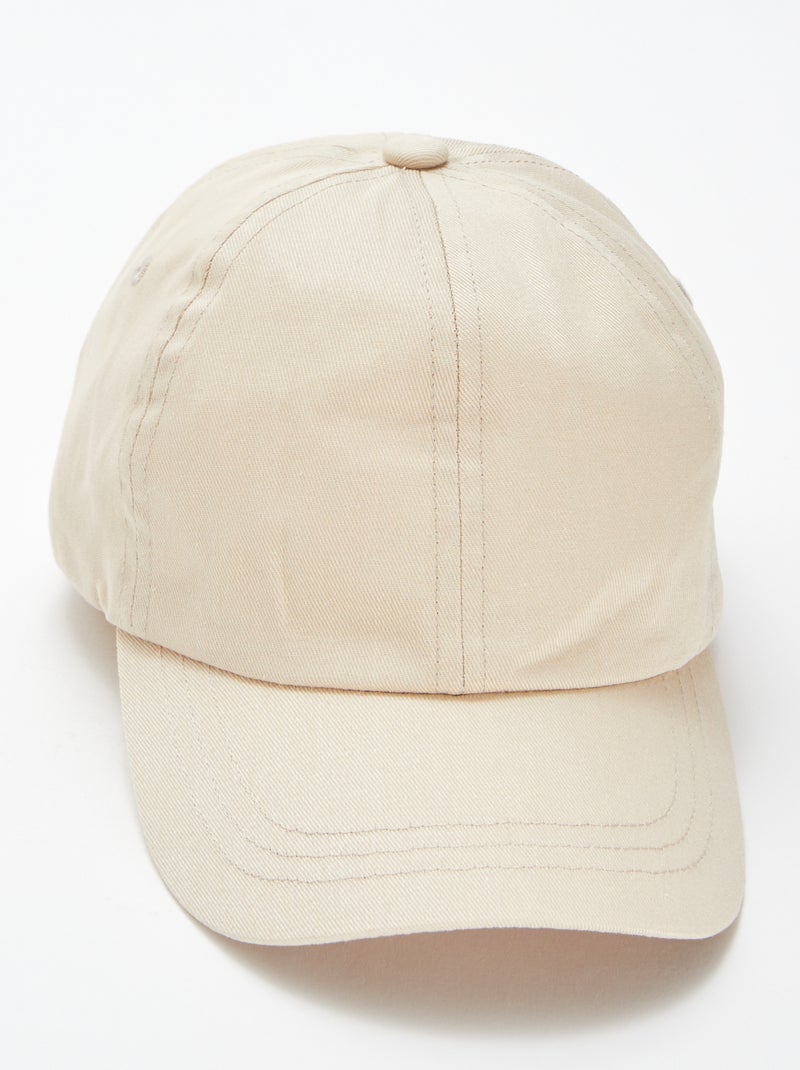 Gorra estilo baseball lisa Beige - Kiabi