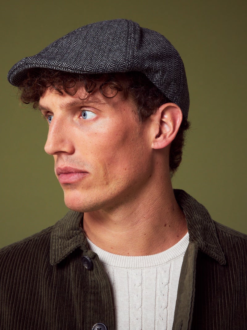 Gorra estilo gavroche espiga NEGRO - Kiabi