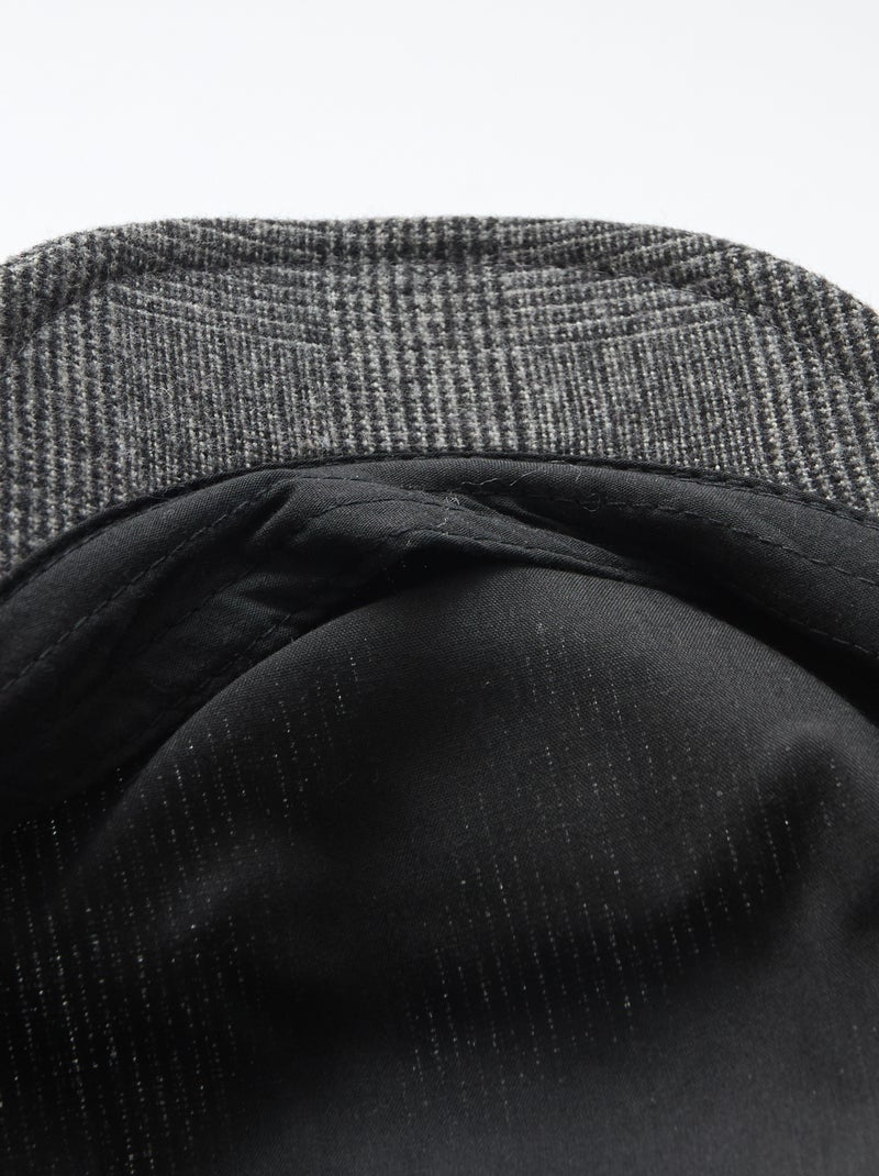 Gorra gavroche a cuadros Gris - Kiabi