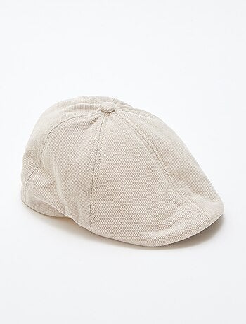 Gorra gavroche de algodón y lino