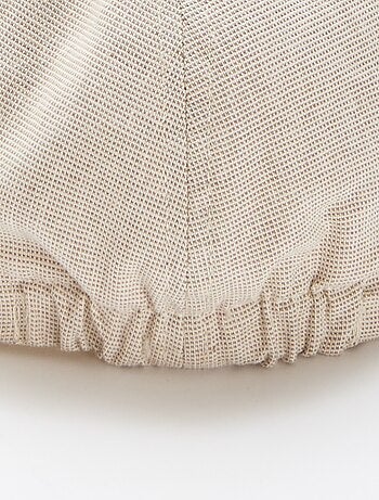 Gorra gavroche de algodón y lino