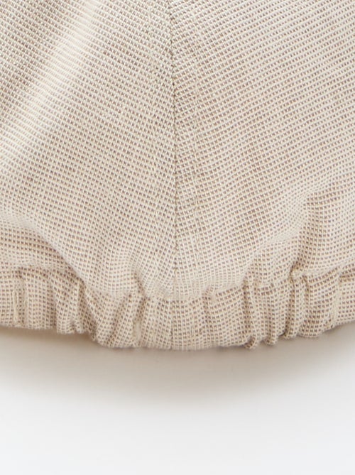 Gorra gavroche de algodón y lino - Kiabi