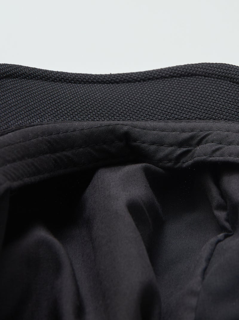 Gorra gavroche de punto piqué negro - Kiabi