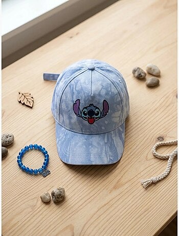 Gorra infantil ajustable de algodón bordado stitch disney