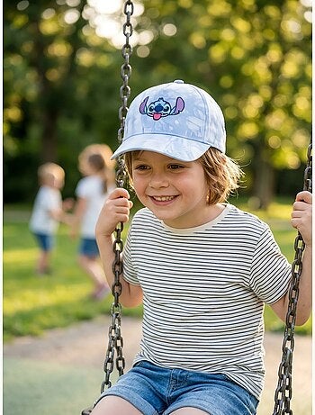 Gorra infantil ajustable de algodón bordado stitch disney