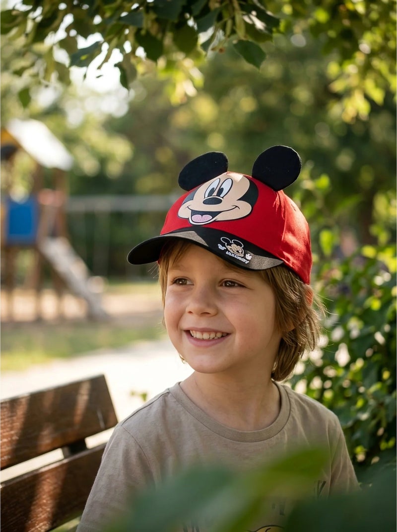 Gorra infantil ajustable de algodón Mickey Disney Rojo - Kiabi