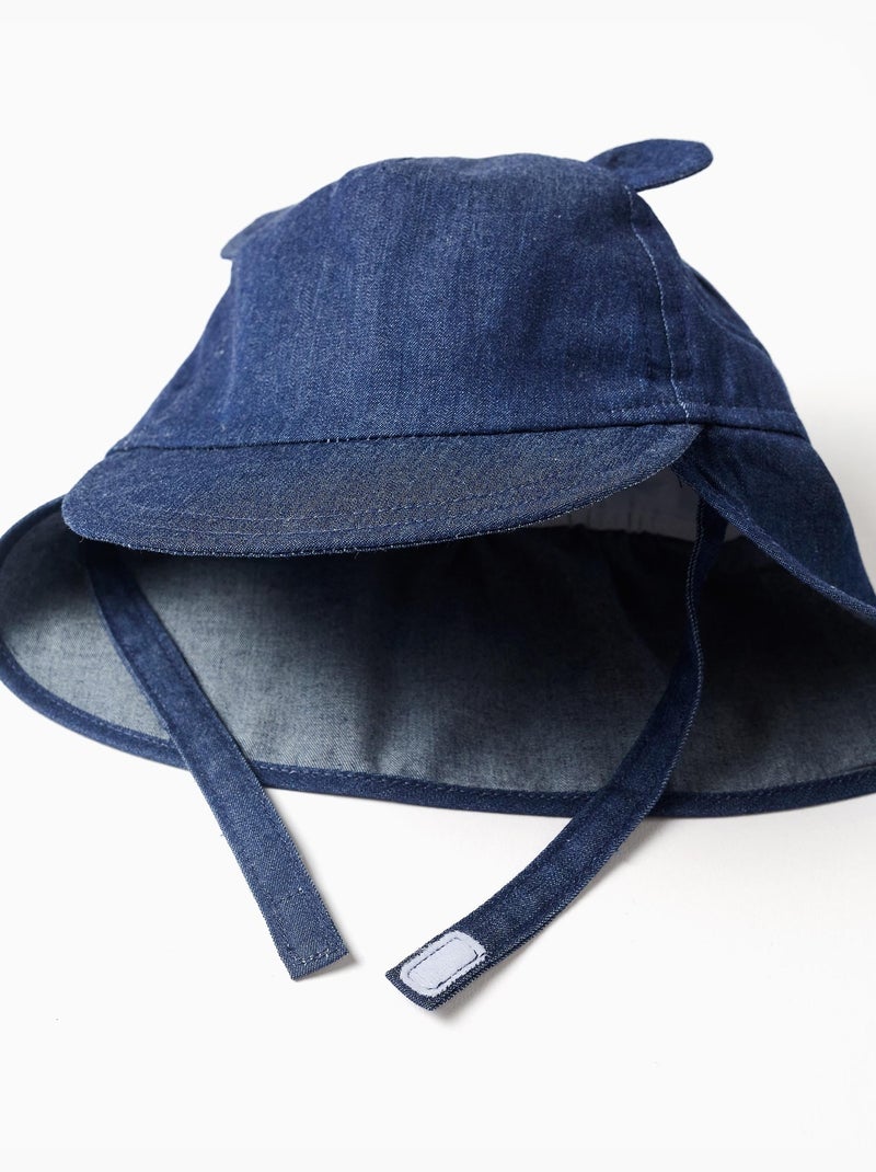 Gorra legionaria de algodón vaquero con orejas 3D Azul marino - Kiabi