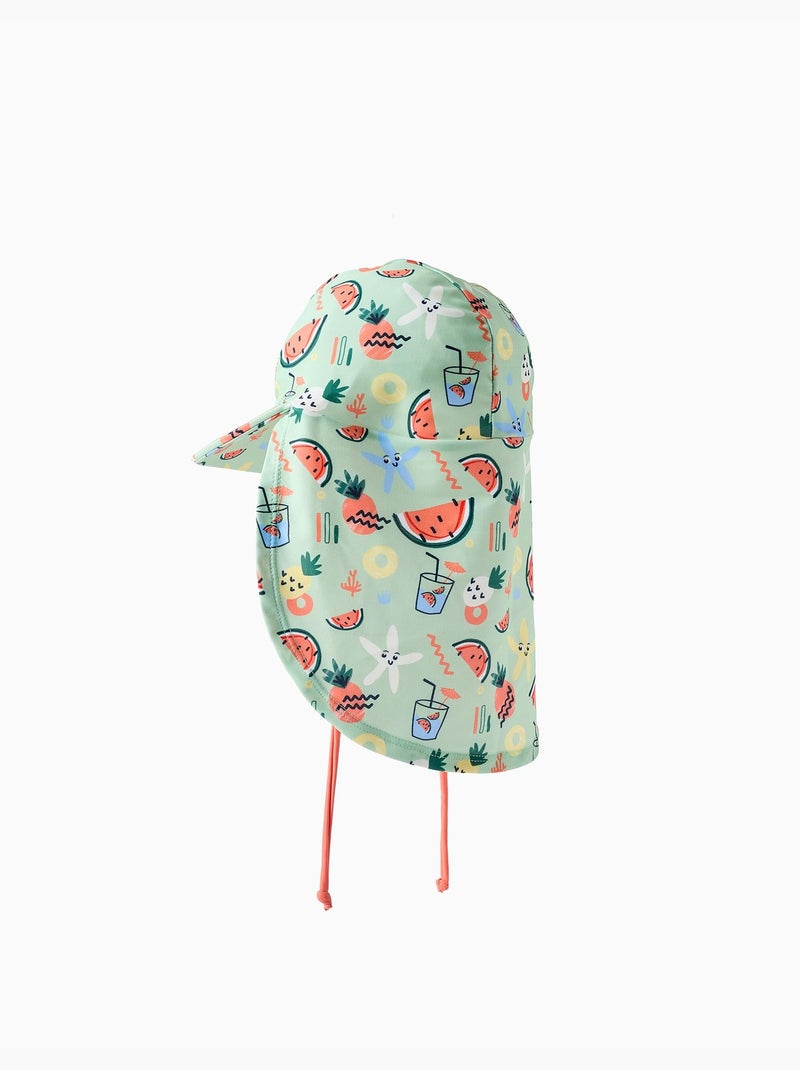 Gorra legionaria de baño con motivo de verano Verde claro - Kiabi