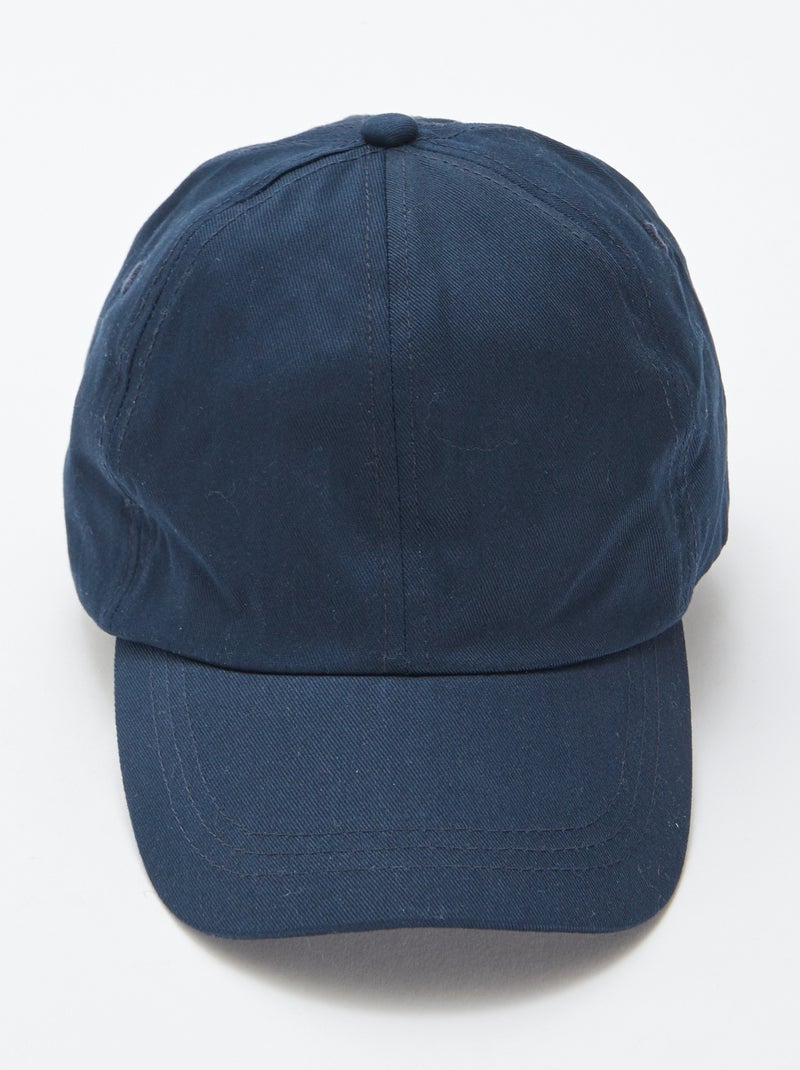 Gorra lisa de algodón AZUL - Kiabi
