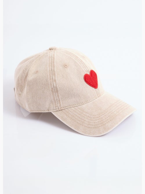 Gorra novedosa con bordado de corazón - AFIBEL - Kiabi