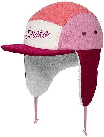 Gorra polar con orejeras niños lifestyle niños y niñas flyer dark rose