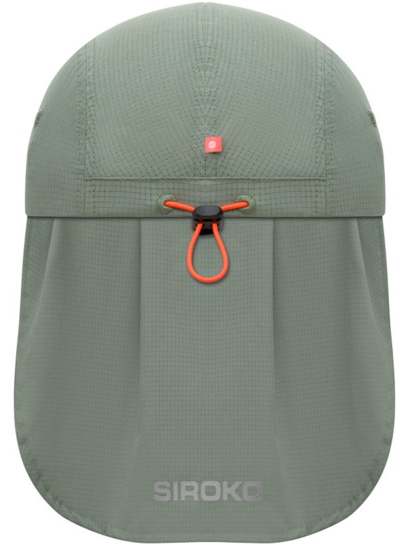 Gorra protección solar trail running senderismo hombre y mujer toubkal Verde - Kiabi