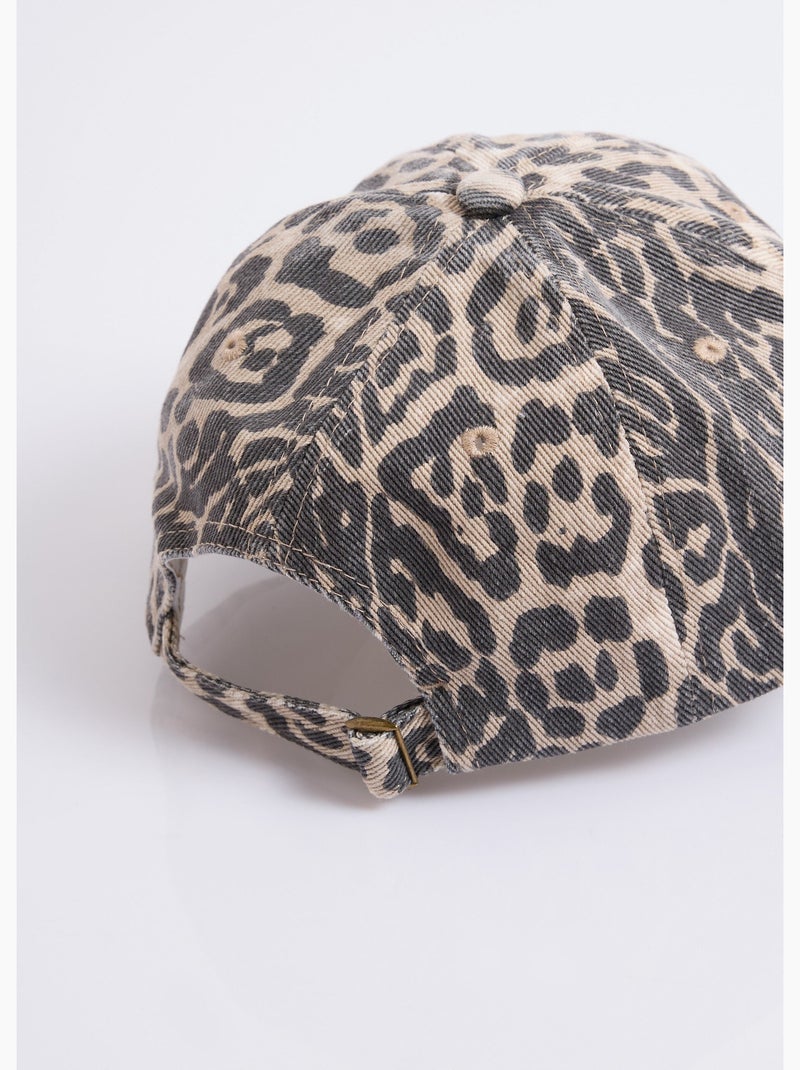 Gorra vaquera con estampado de leopardo y corazón bordado - AFIBEL Rojo - Kiabi