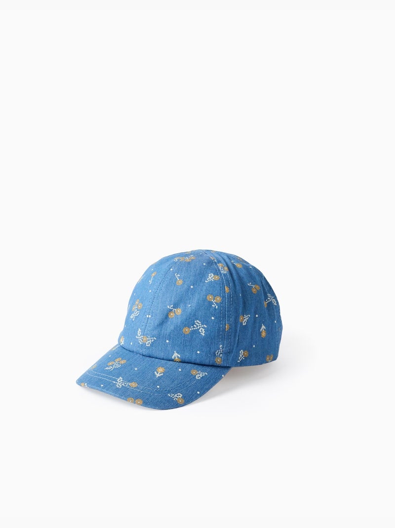 Gorra vaquera con motivo floral Azul Azul - Kiabi