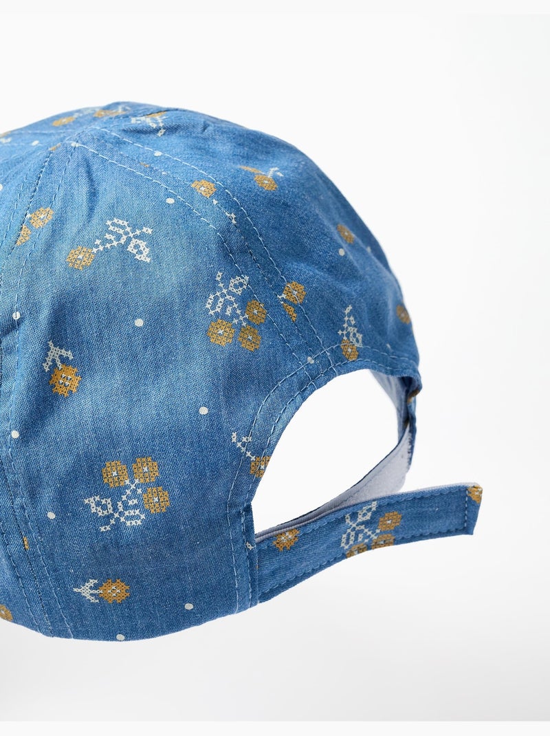 Gorra vaquera con motivo floral Azul Azul - Kiabi