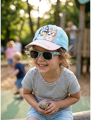 Gorra y gafas de sol infantil de algodón Bluey BBC Studios