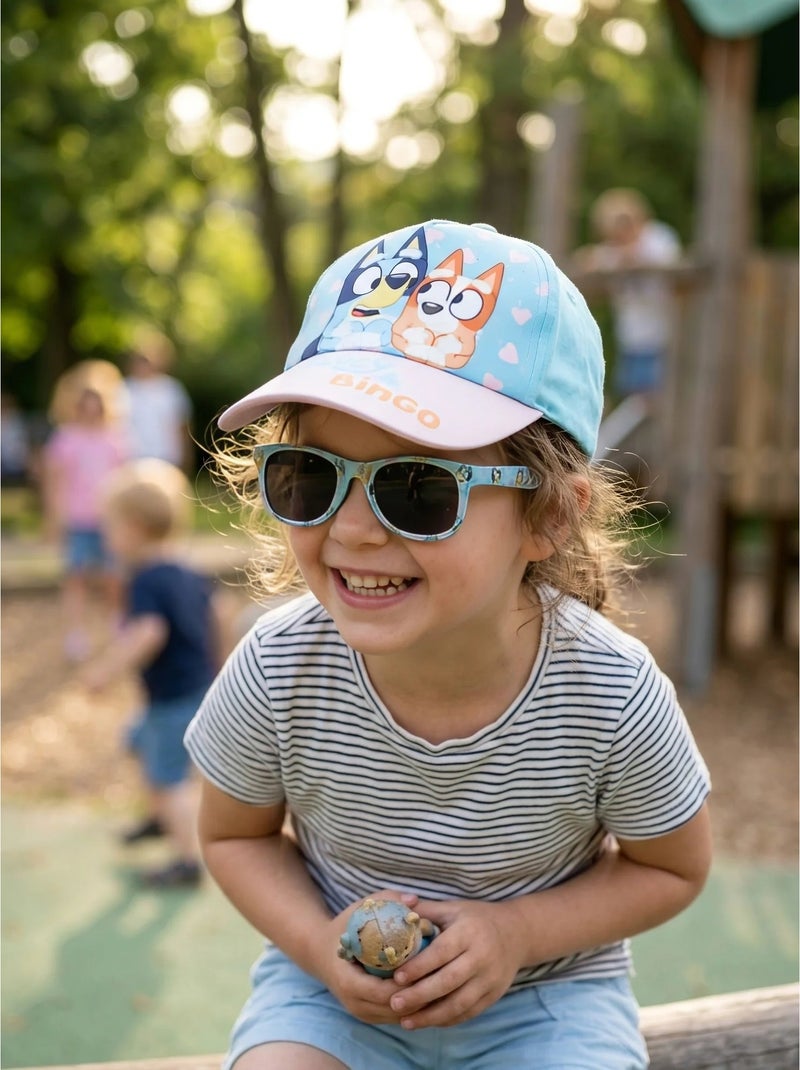 Gorra y gafas de sol infantil de algodón Bluey BBC Studios Azul - Kiabi