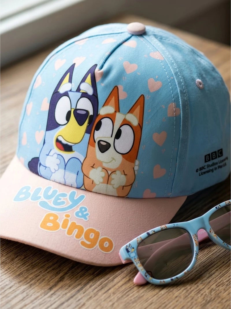 Gorra y gafas de sol infantil de algodón Bluey BBC Studios Azul - Kiabi