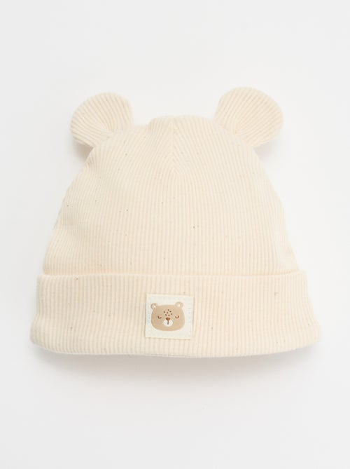 Gorro acanalado con orejas - Kiabi