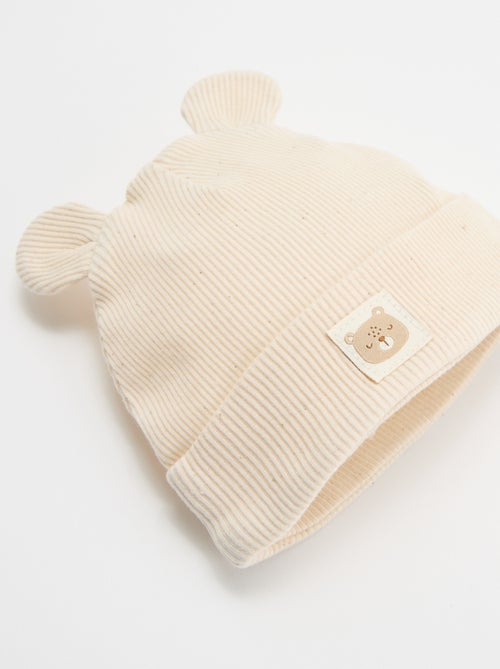 Gorro acanalado con orejas - Kiabi