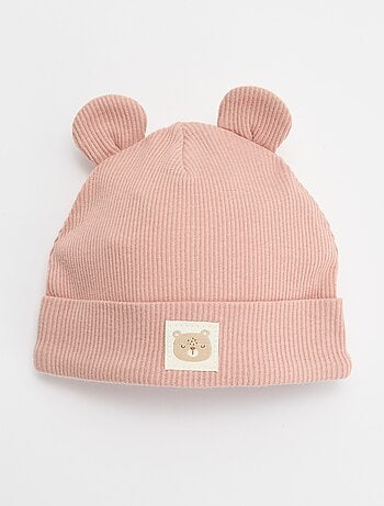 Gorro acanalado con orejas
