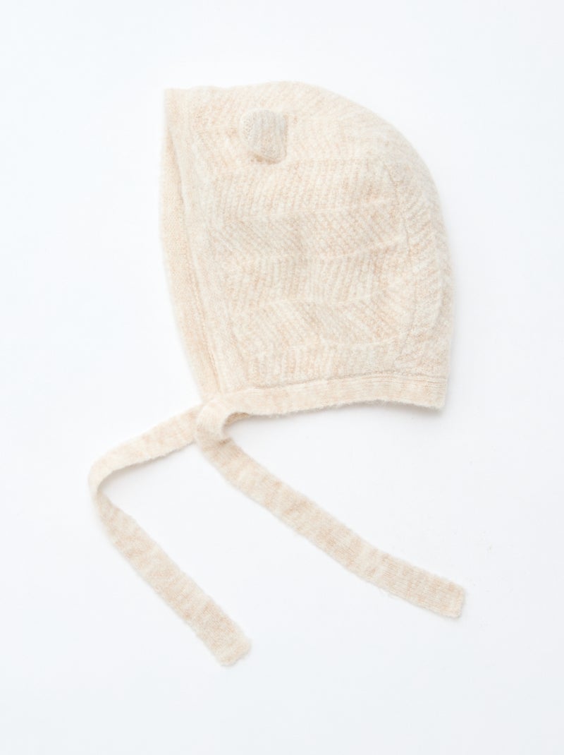 Gorro animado de algodón Beige - Kiabi