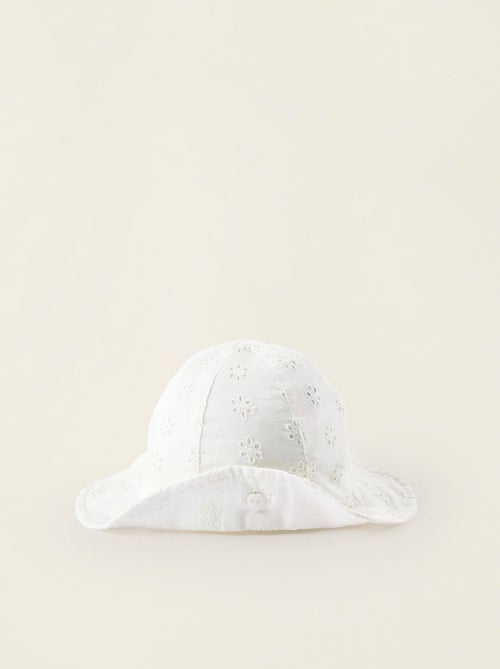 Gorro batista de algodón con bordado inglés - Kiabi