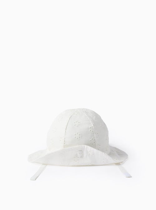 Gorro batista de algodón con bordado inglés - Kiabi