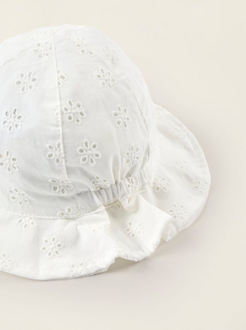 Gorro batista de algodón con bordado inglés - Kiabi