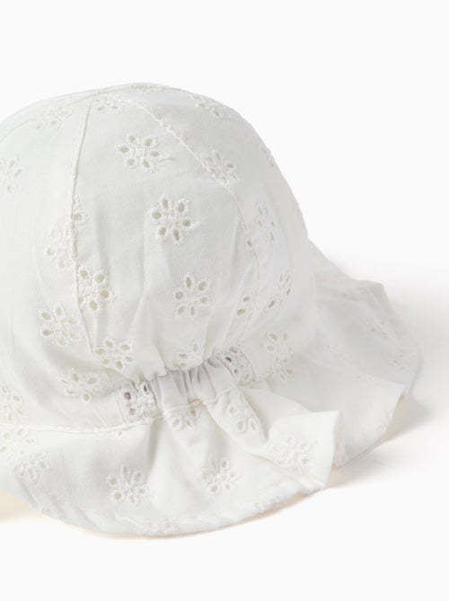 Gorro batista de algodón con bordado inglés - Kiabi