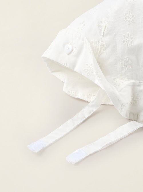 Gorro batista de algodón con bordado inglés - Kiabi