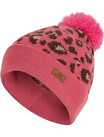 Gorro beanie kaylani diseño estampado de leopardo de punto niñas - trespass