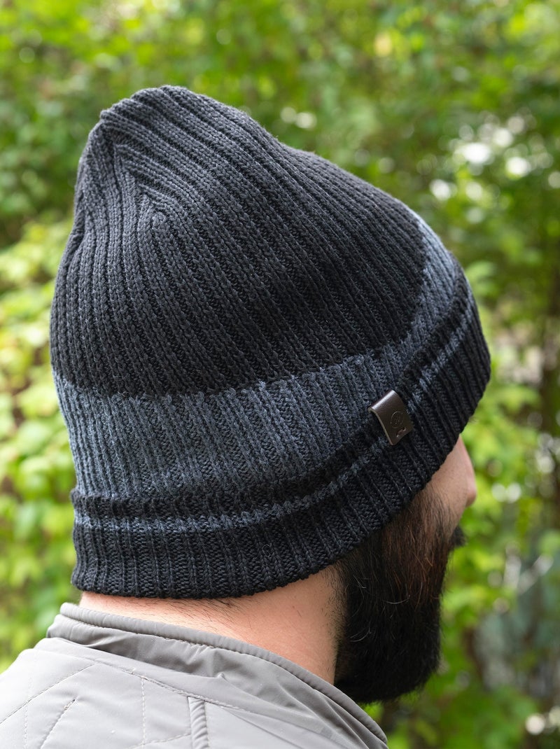 Gorro bicolor hombre Isotoner Negro - Kiabi