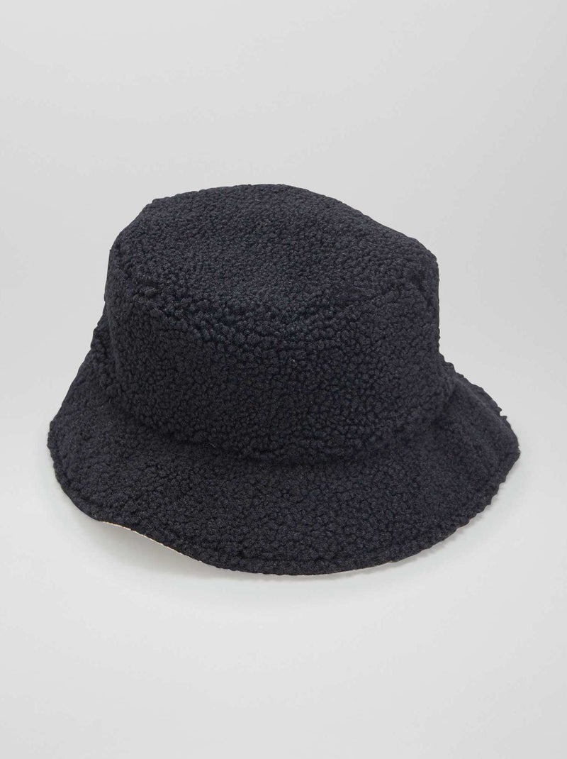 Gorro bob de borreguito NEGRO - Kiabi