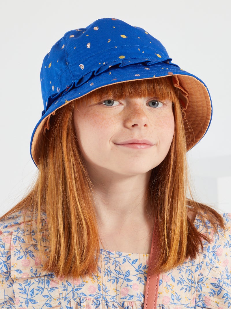 Gorro bob reversible de tela NARANJA - Kiabi