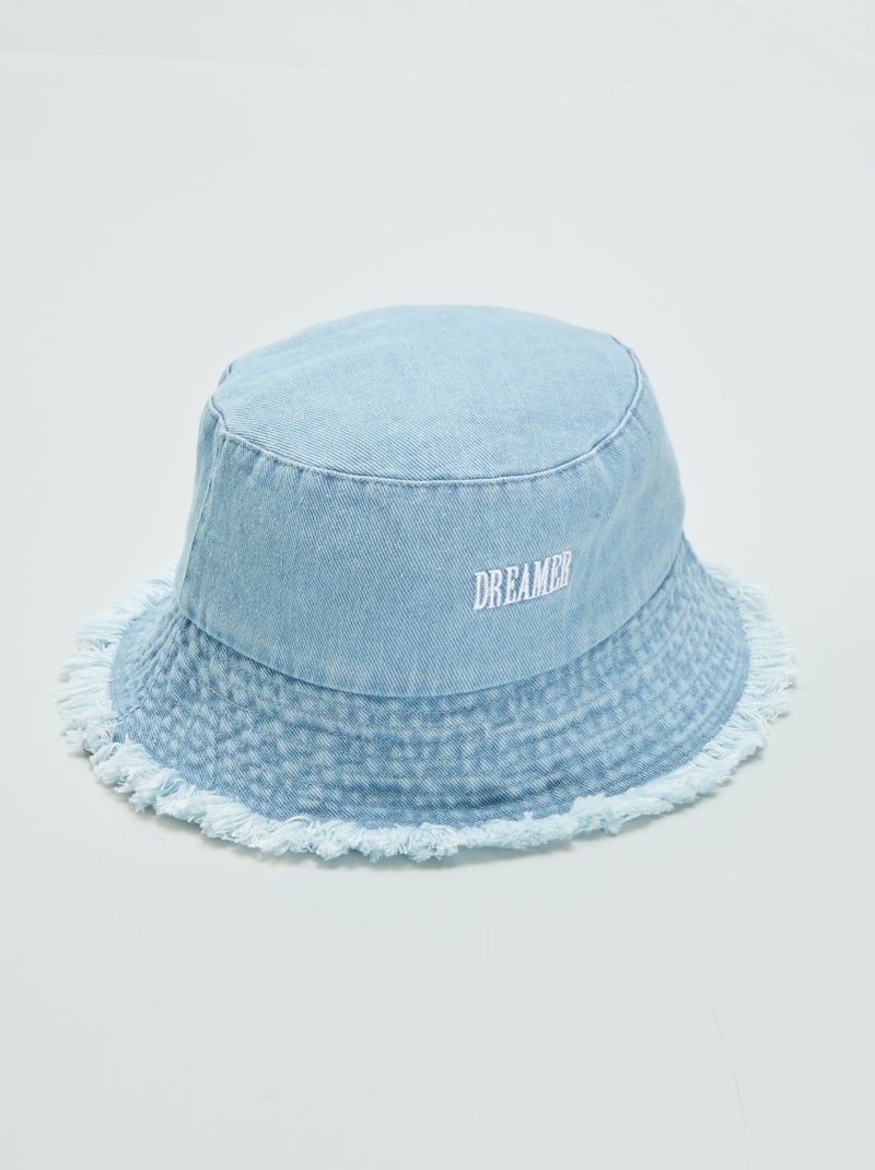 Gorro bob vaquero bordado 'dreamer' AZUL - Kiabi