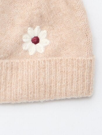 Gorro bordado de algodón