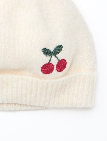 Gorro bordado de algodón