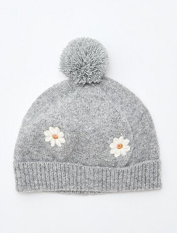 Gorro bordado de algodón