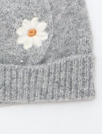 Gorro bordado de algodón