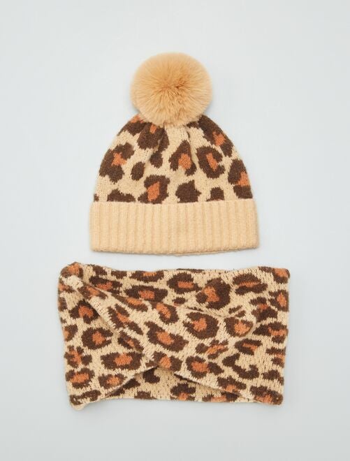 Gorro + braga 'leopardo' - Kiabi