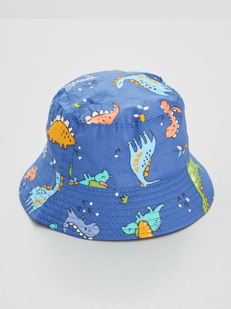 Gorro bucket con estampado de 'dinosaurio' azul - Kiabi