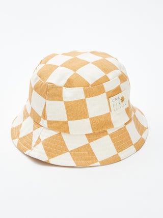 Gorro bucket de cuadros