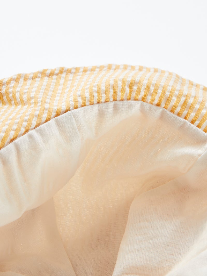 Gorro bucket de punto gofrado AMARILLO - Kiabi