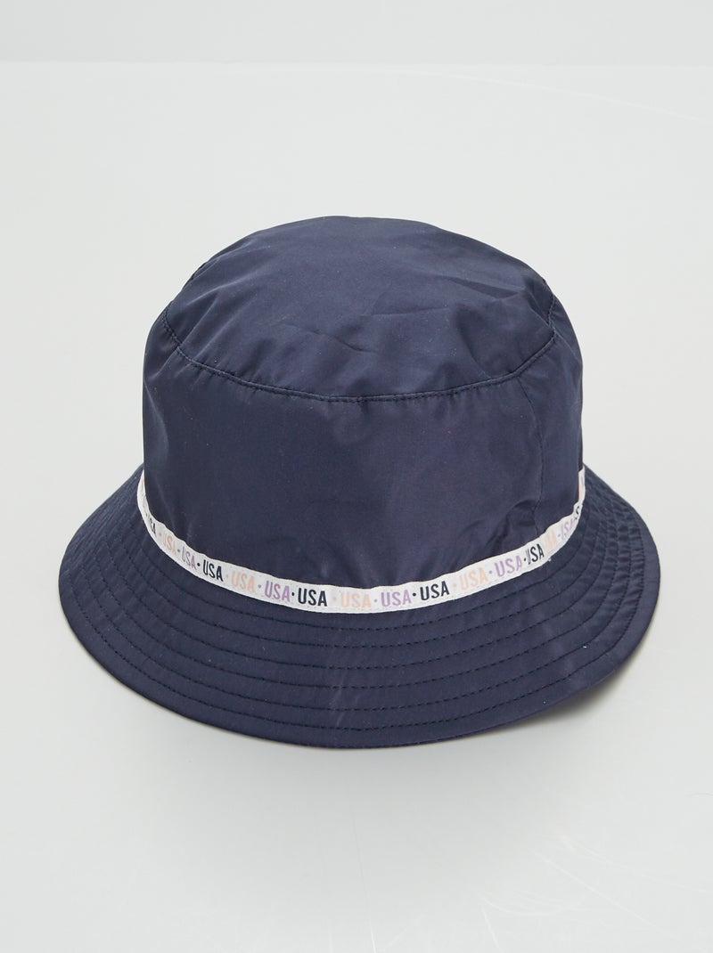 Gorro bucket estampado 'USA' azul - Kiabi