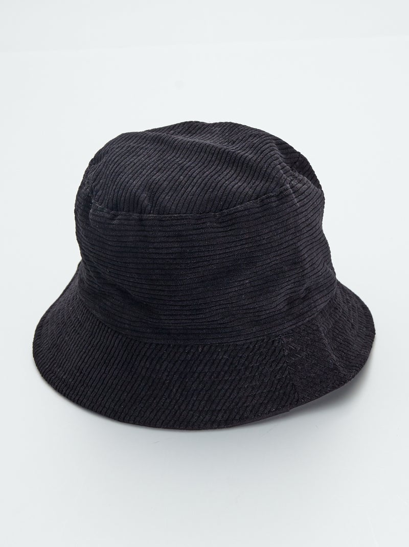 Gorro bucket liso de pana NEGRO - Kiabi