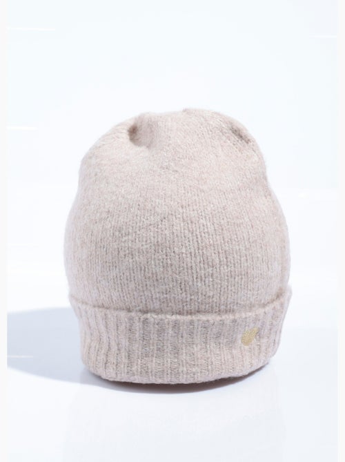 Gorro cálido con lana y bordado de corazón - AFIBEL - Kiabi