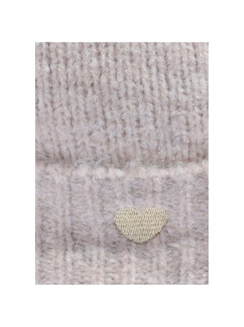 Gorro cálido con lana y bordado de corazón - AFIBEL - Kiabi
